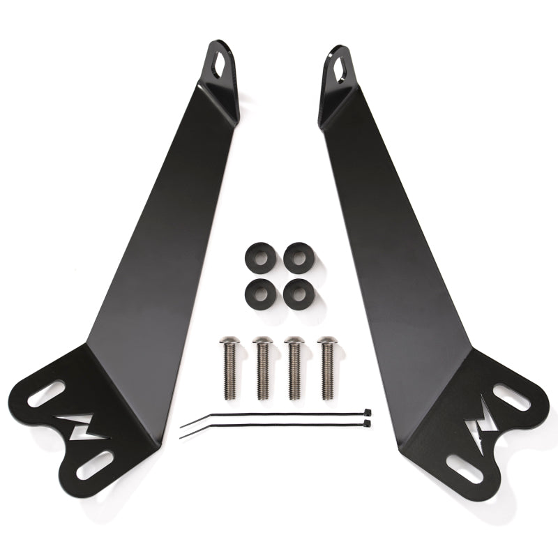 ANZO 2007-2015 Jeep Wrangler 12in inch LED Bar Hood Mounting Brackets Light Mounts ANZO