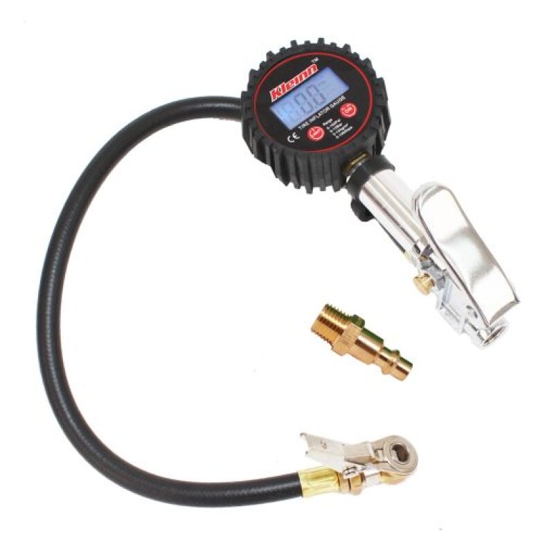 Kleinn Digital Tire Inflator w/ Gauge/ Bleed Valve/ / Locking Chuck 0-160 PSI Valves Kleinn Air Horns