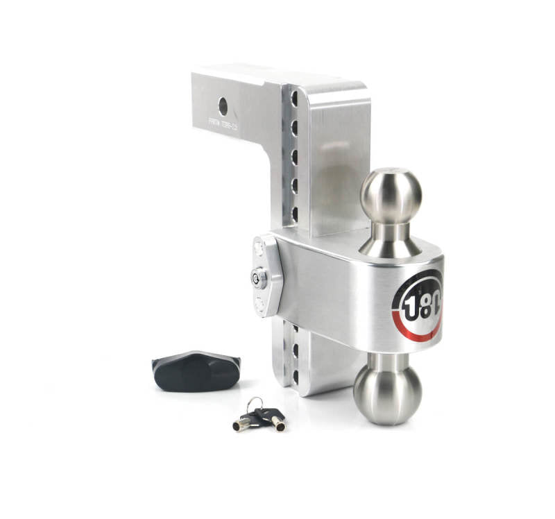 Weigh Safe 180 Hitch 8in Drop Hitch & 2.5in Shank (10K/18.5K GTWR) - Aluminum Hitch Ball Mounts Weigh Safe