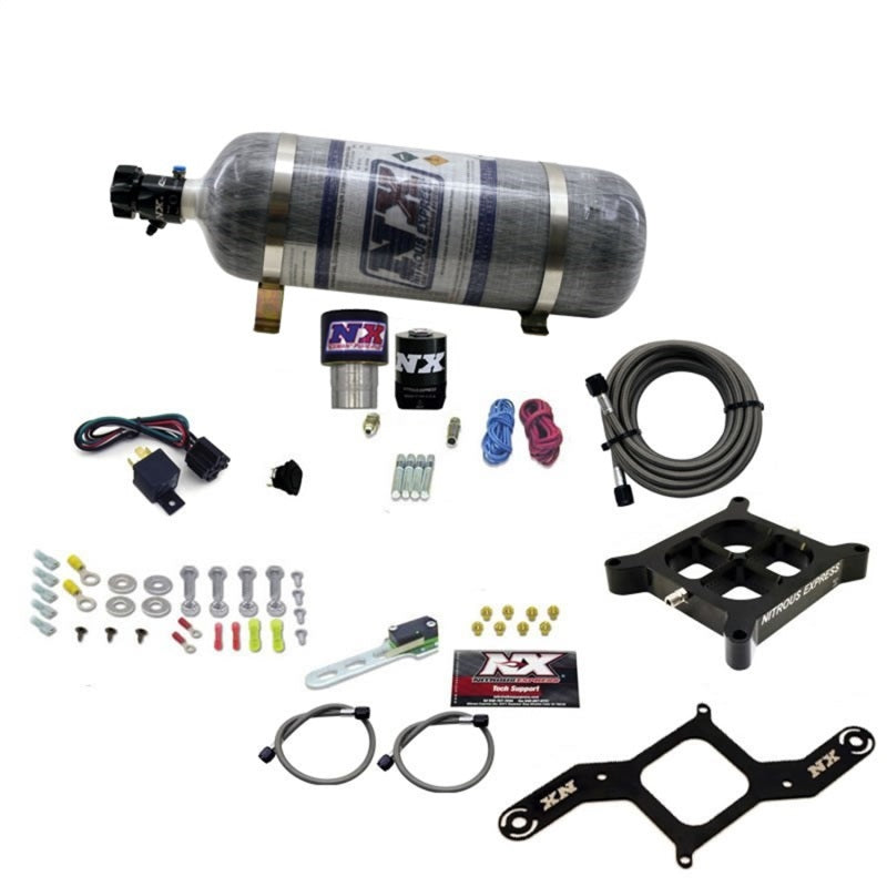 Nitrous Express Single Entry Crossbar RNC .178 4150 Flange Nitrous Kit (250-650HP) w/Compsite Bottle Nitrous Systems Nitrous Express