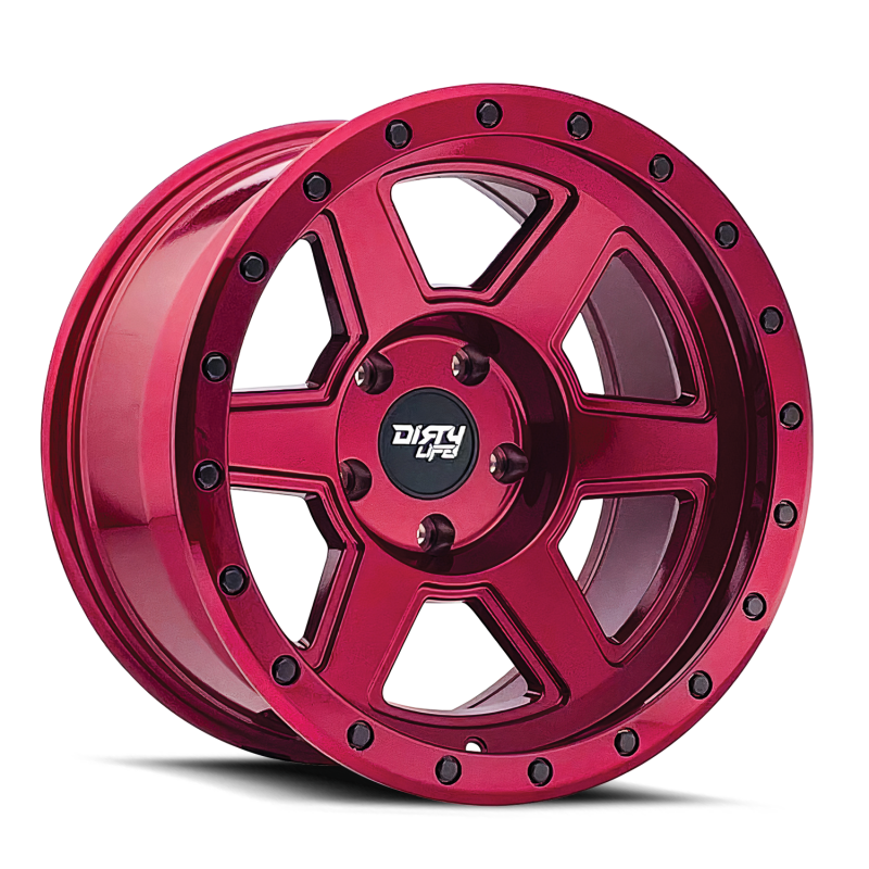 Dirty Life Compound 9315 20x10 / 8x165.1 BP / -25mm Offset / 125.2mm Hub Crimson Candy Red Wheel Wheels - Cast Dirty Life