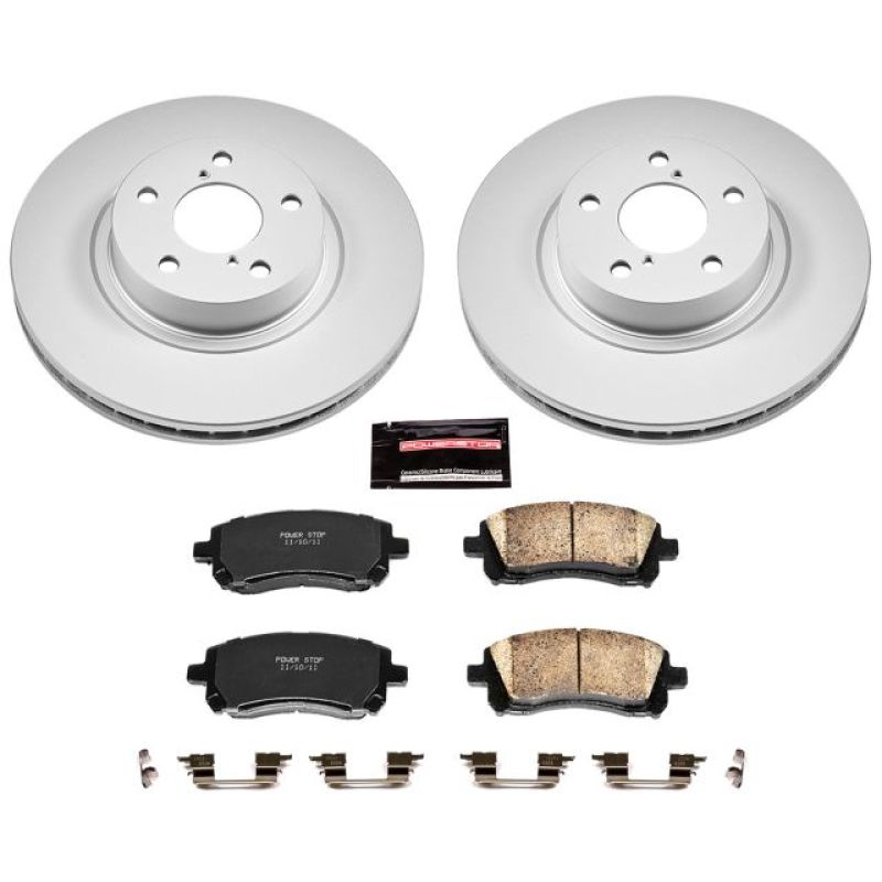 Power Stop 98-02 Subaru Forester Front Z17 Evolution Geomet Coated Brake Kit Brake Kits - Performance Blank PowerStop