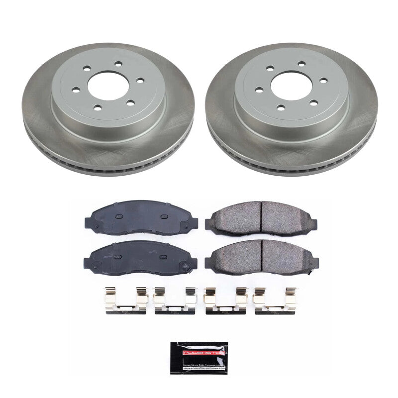Power Stop 03-04 Dodge Dakota Front Semi-Coated Rotor Kit Brake Kits - Performance Blank PowerStop
