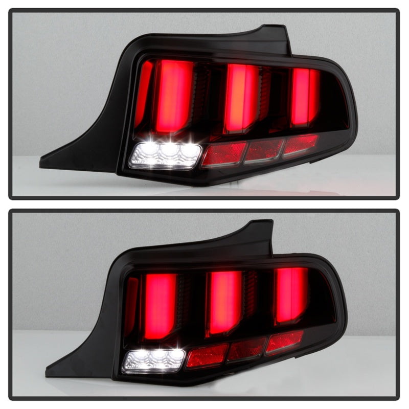 Spyder 10-12 Ford Mustang Light Bar Seq Turn Signal LED Tail Lights - Smoke ALT-YD-FM10-LED-SM Tail Lights SPYDER