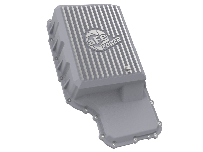 aFe 20-21 Ford Truck w/ 10R140 Transmission Pan Raw POWER Street Series w/ Machined Fins Diff Covers aFe