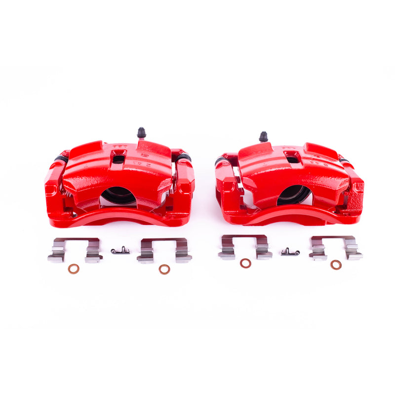 Power Stop 08-13 Nissan Rogue Front Red Calipers w/Brackets - Pair Brake Calipers - Perf PowerStop