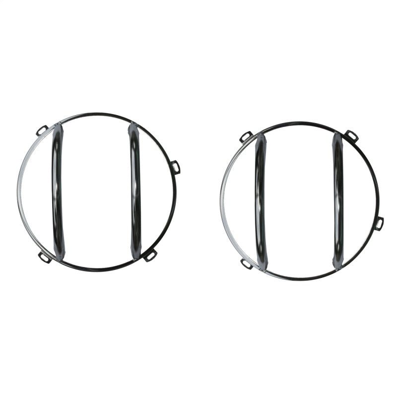 Rugged Ridge 07-18 Jeep Wrangler JK Stainless Steel Headlight Euro Guard Kit Light Covers and Guards Rugged Ridge