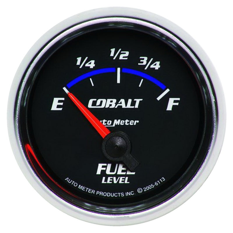 Autometer Cobalt 52mm 0 E/90 F SSE Fuel Level Gauge Gauges AutoMeter