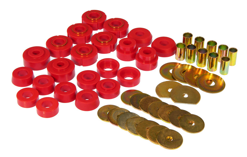 Prothane 65-70 GM Various 2dr Hardtop Body Mount - Red Bushing Kits Prothane