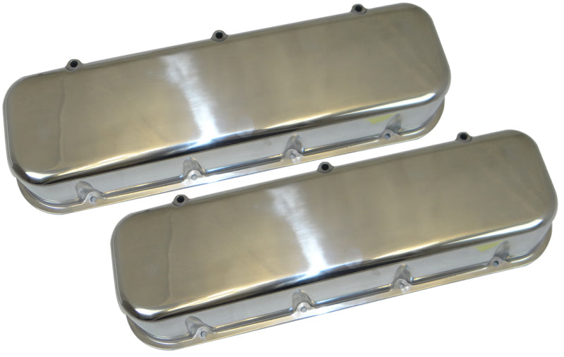 Moroso Chevrolet Big Block Valve Cover - Tall - No Logo - Polished Aluminum - Pair Valve Covers Moroso