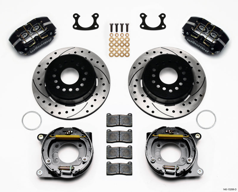 Wilwood Dynapro Dust-Boot P/S Park Brake Kit Drilled Small Ford 2.50in Offset Big Brake Kits Wilwood