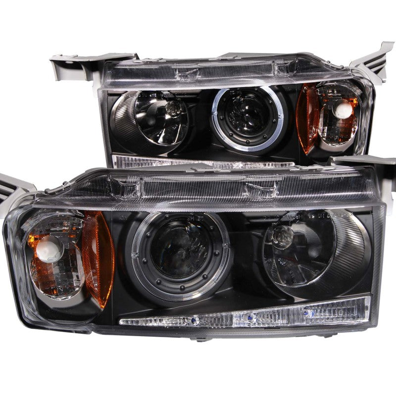 ANZO 2004-2007 Scion Xb Projector Headlights w/ Halo Black G2 Headlights ANZO