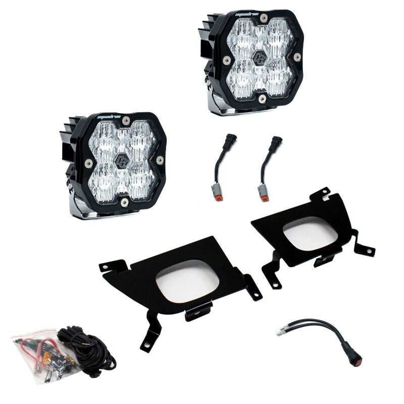 Baja Designs 19-22 Chevy 1500 / 20-22 2500/3500 Squadron Sport 2.0 Fog Pocket Kit (WC) - Clear Fog Lights Baja Designs