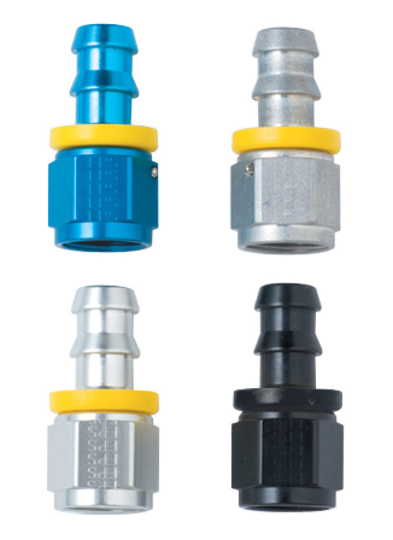 Fragola -6AN Push-Lite End x 3/8 NPT - Blue Fittings Fragola