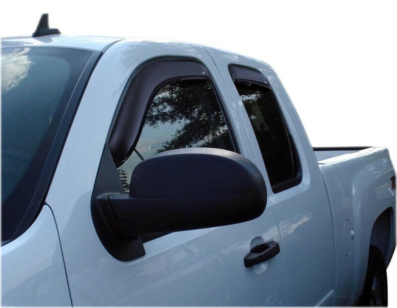 AVS 07-13 Chevy Silverado 1500 Ext. Cab Ventvisor Front & Rear Window Deflectors 4pc - Smoke Wind Deflectors AVS