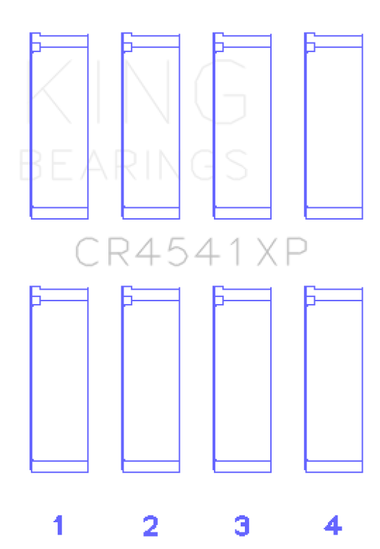 King Engine Bearings Honda F23A/F23Z/K20A3/16V (Size +0.50mm) Connecting Rod Bearing Set Connecting Rods King Engine Bearings