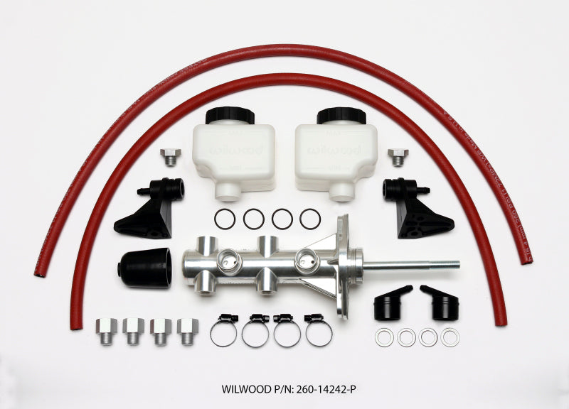 Wilwood Tandem Remote Master Cylinder - 15/16in Bore Ball Burnished Brake Master Cylinder Wilwood