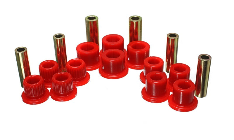 Energy Suspension 99-04 Ford F-350 2wd/F-250 SD 4wd/F-350 4wd Red Rear Leaf Spring Bushing Set Bushing Kits Energy Suspension