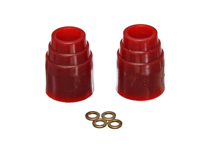 Energy Suspension 3-1/8in Bumpstop Set - Red Bushing Kits Energy Suspension