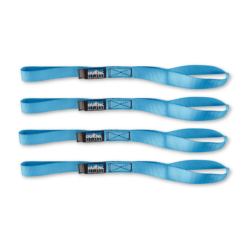 Borne Off-Road Medium-Duty Ratchet Tie-Down Kit (4-Pack) Blue Cargo Tie-Downs Borne Off-Road