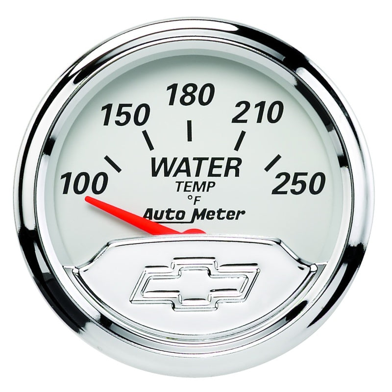 Autometer Chevy Vintage 2in 100-250 Deg F Short Sweep Electronic Water Temp Gauge Gauges AutoMeter