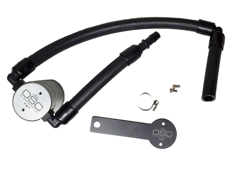 J&L 18-22 Kia Stinger GT 3.3TT Passenger Side Oil Separator 3.0 - Clear Anodized Oil Separators J&L