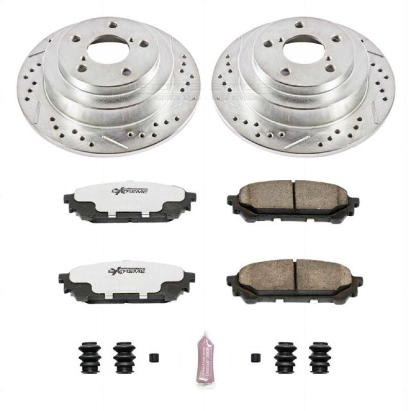 Power Stop 05-06 Saab 9-2X Rear Z26 Street Warrior Brake Kit Brake Kits - Performance D&S PowerStop