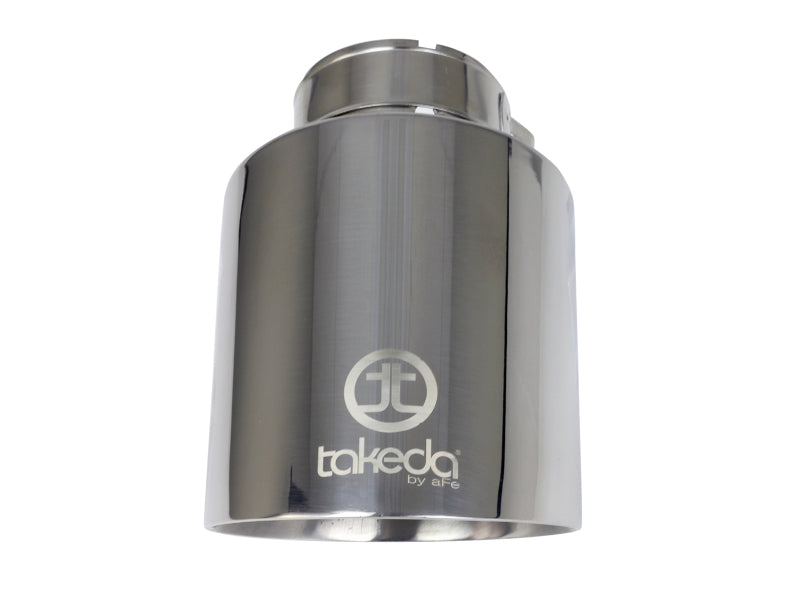 aFe Takeda Universal Exhaust Tip 2-1/2 IN Inlet x 4-1/2 IN Outlet x 7 IN L- Polished Tips aFe