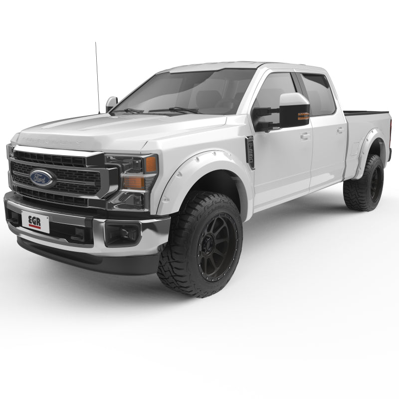EGR 2017 Ford Super Duty Bolt-On Look Color Match Fender Flares - Set - Oxford White Fender Flares EGR