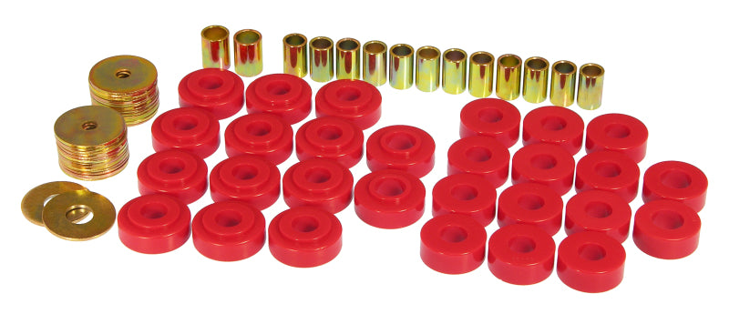 Prothane 64 GM Hardtop/Conv Body Mount - Red Bushing Kits Prothane