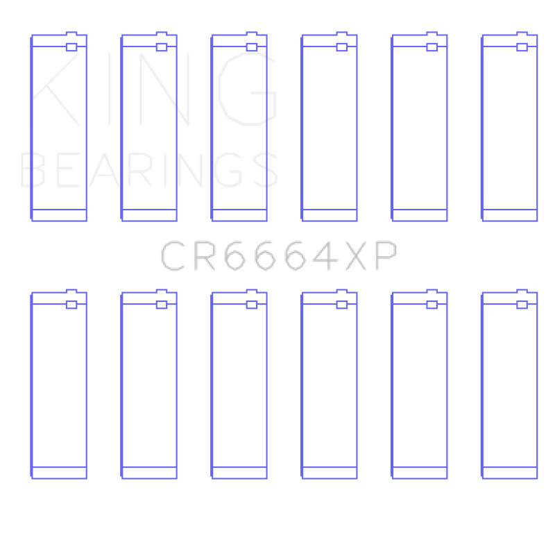 King Engine Bearings Buick V6 (Size 0.020 Oversized) XP - Series Performance Rod Bearing Set Bearings King Engine Bearings