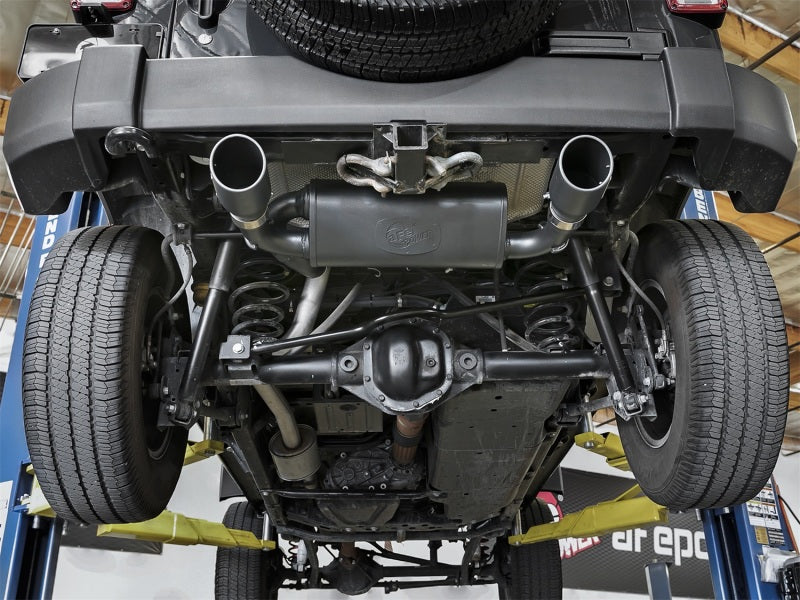 aFe Rebel Series 2.5in 409 SS Axle-Back Exhaust w/ Black Tips 2007+ Jeep Wrangler (JK) V6 3.6L/3.8L Axle Back aFe