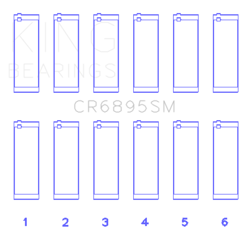 King Engine Bearings Ford Ecoboost 3.5L V6 (Size +0.25mm) Connecting Rod Bearing Set Connecting Rods King Engine Bearings