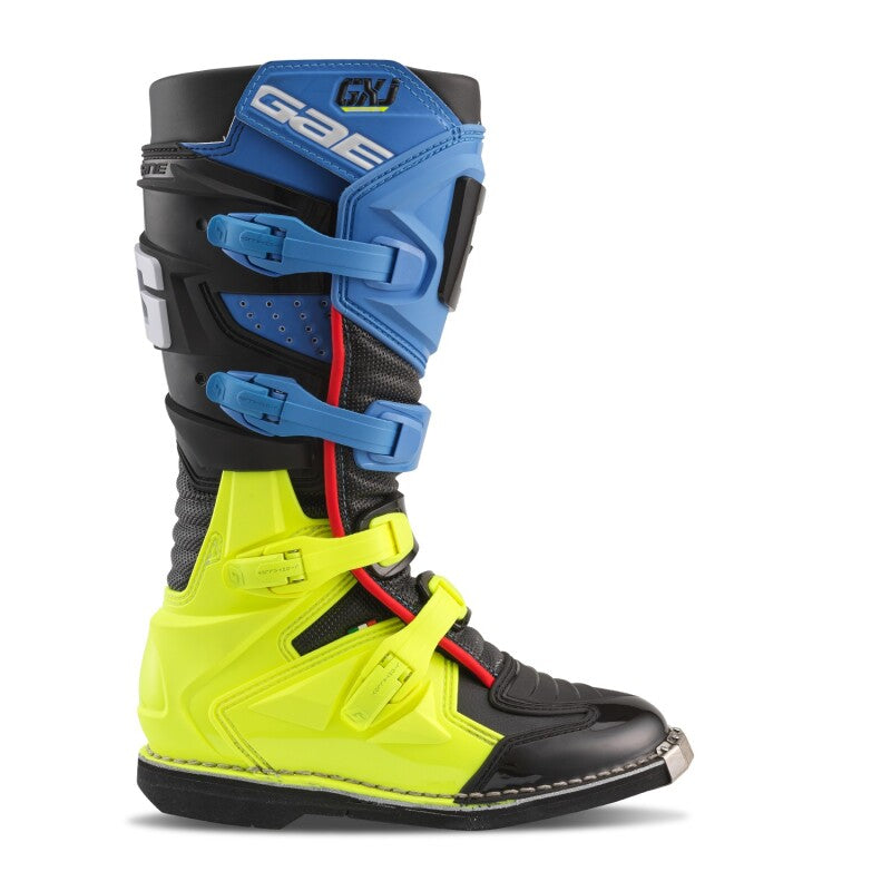 Gaerne GXJ Boot Black/Blue/Fluorescent Yellow Size - Youth 2 Motorcycle Boots Gaerne
