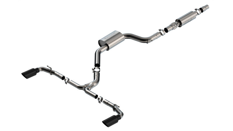 Borla 22-23 Volkswagen Golf GTI 2.0L AT/MT 3inch S-Type Cat-Back Exhaust - 4in Black Chrome Tips Catback Borla