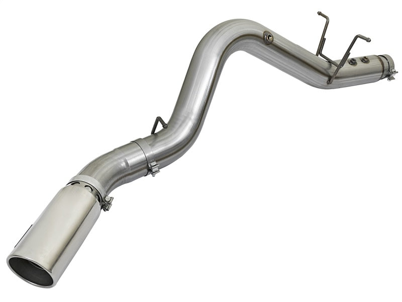 aFe LARGE BORE HD 5in 409-SS DPF-Back Exhaust w/Polished Tip 2017 GM Duramax V8-6.6L (td) L5P DPF Back aFe