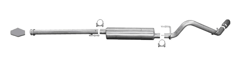 Gibson 05-13 Toyota Tacoma Base 4.0L 2.5in Cat-Back Single Exhaust - Aluminized Catback Gibson