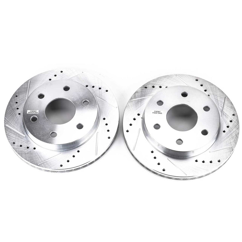 Power Stop 02-06 Cadillac Escalade Front Evolution Drilled & Slotted Rotors - Pair Brake Rotors - Slot & Drilled PowerStop