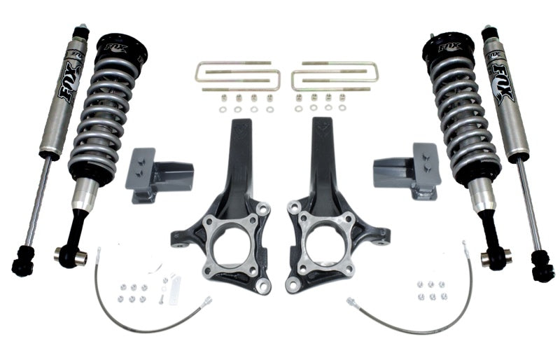 MaxTrac 15-18 Ford F-150 2WD 7in/4in MaxPro Elite Spindle Lift Kit w/FOX Shocks Coilovers Maxtrac