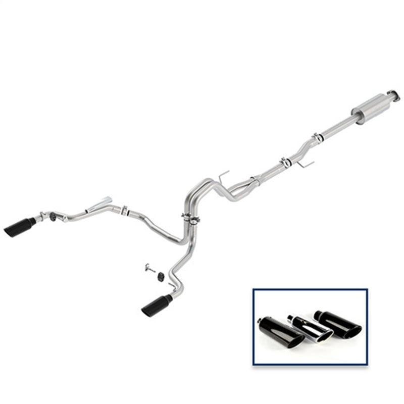 Ford Racing 15-18 F-150 5.0L Cat-Back Extreme Exhaust System Rear Exit w/ Black Chrome Tips Catback Ford Racing