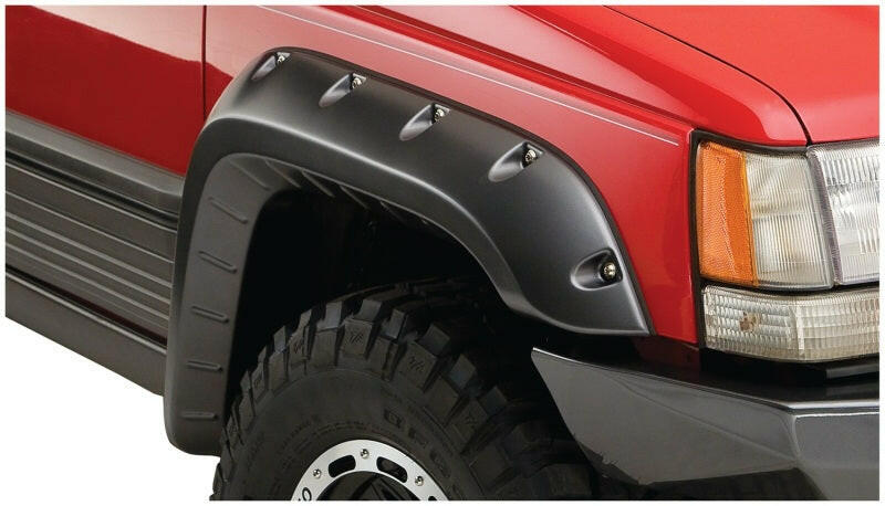 Bushwacker 93-98 Jeep Grand Cherokee Cutout Style Flares 4pc - Black Fender Flares Bushwacker