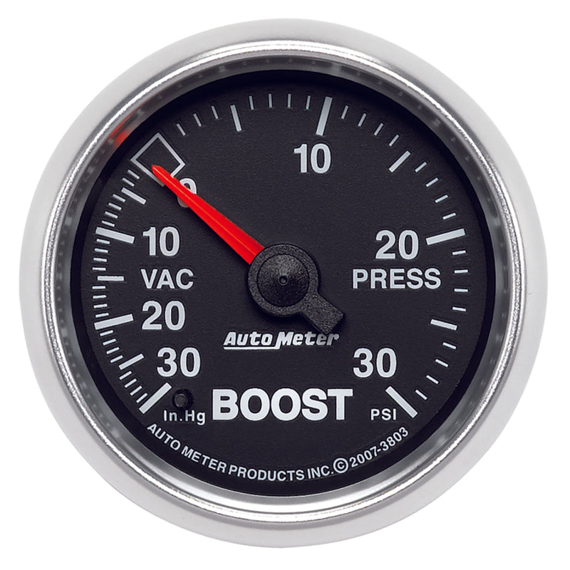 Autometer GS 52mm 30 In Hg.-Vac/30 PSI Mechanical Vacuum/Boost Gauge Gauges AutoMeter