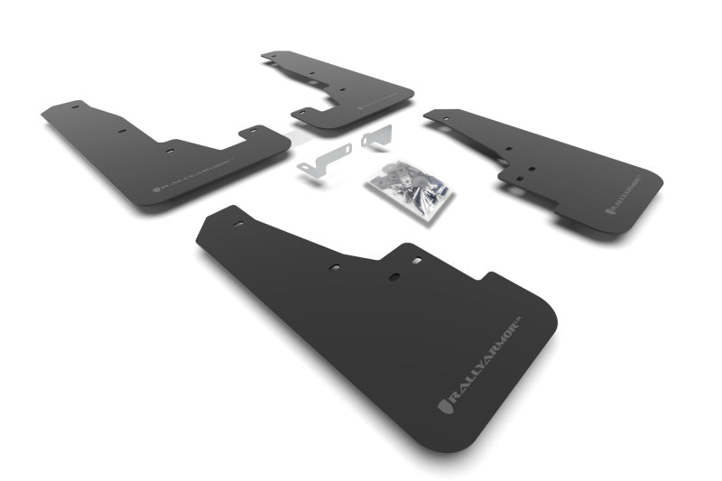 Rally Armor 16-25 Dodge Durango GT/Hellcat/RT/SRT 392/SXT Black UR Mud Flap Grey Logo Mud Flaps Rally Armor