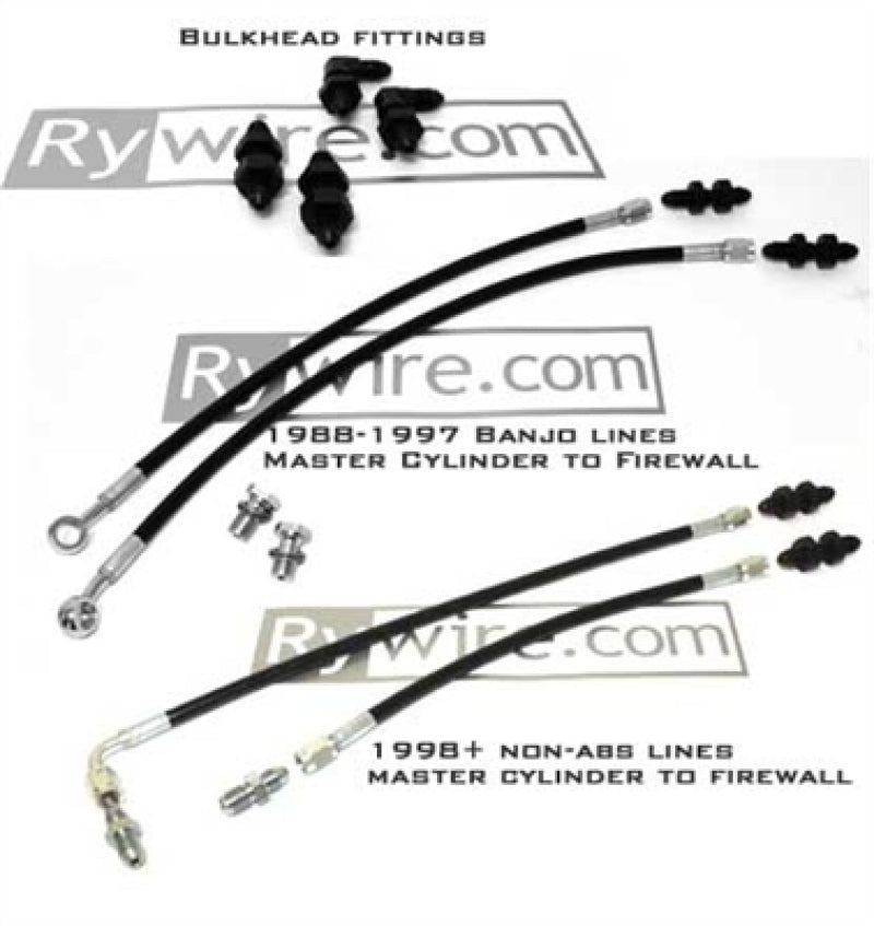 Rywire Proportion Valve Relocation Kit (Drop Ship Only - On PO Note Vehicle and Master Cyl Type) Fittings Rywire