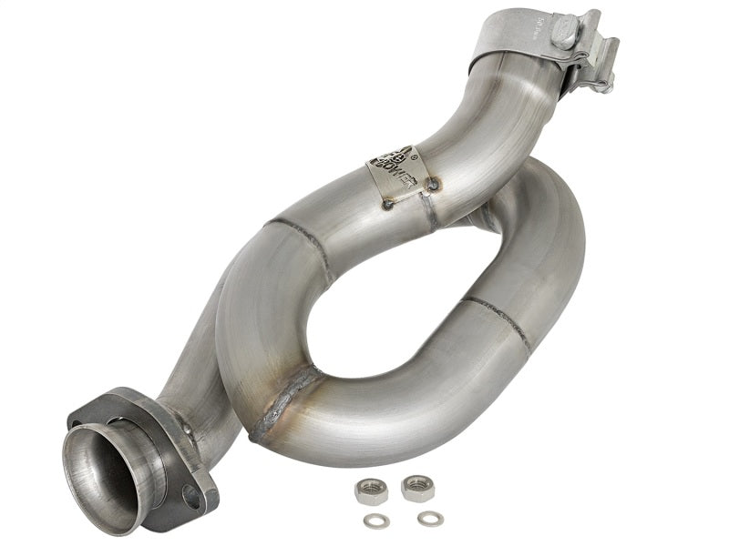 aFe POWER Twisted Steel Loop Relocation Pipe 12-18 Jeep Wrangler (JK) V6 3.6L X Pipes aFe