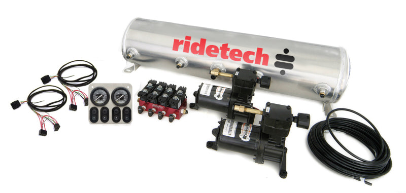 Ridetech 5 Gallon 4-Way Analog Air Ride Compressor Leveling System Air Compressor Systems Ridetech