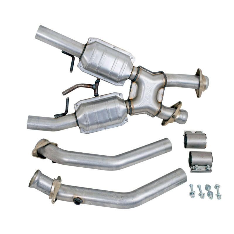 BBK 94-95 Mustang 5.0 High Flow X Pipe With Catalytic Converters - 2-1/2 Catback BBK