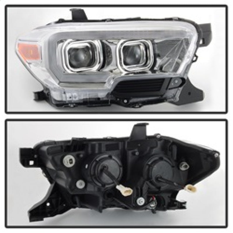 xTune Toyota Tacoma 16-18 DRL Light Bar Projector Headlights - Chrome PRO-JH-TTA16-LBDRL-C Headlights SPYDER