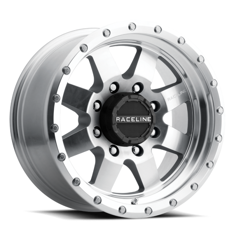 Raceline 935MC Defender 17x9in / 6x139.7 BP / -12mm Offset / 107.95mm Bore - Machined Wheel Wheels - Cast Raceline