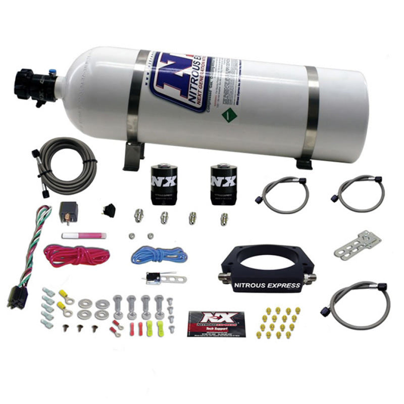 Nitrous Express GM LS 102mm Nitrous Plate Kit (50-400HP) w/15lb Bottle Nitrous Systems Nitrous Express